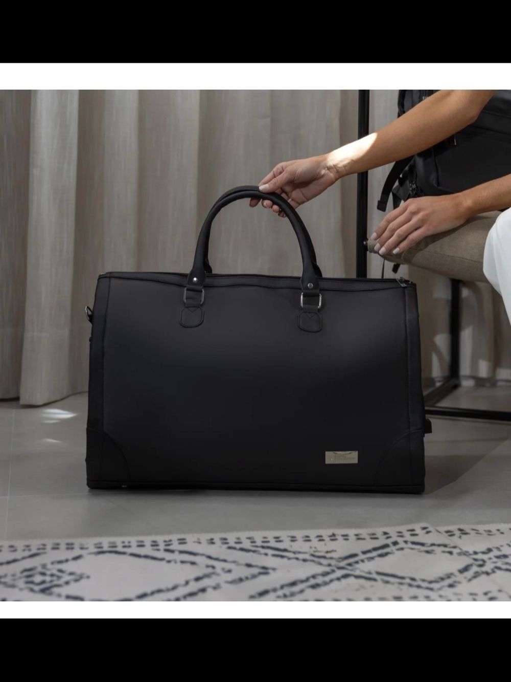Hotel Collection Duffel Bag- Black